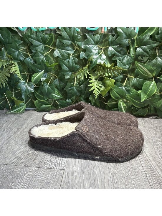 BIRKENSTOCK  Zermatt  Genuine Shearling Lined Brown Slipper Size 39 L8 main image 9
